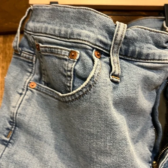 Madewell the perfect vintage straight leg light wash cropped 31 raw hem - Picture 4 of 13